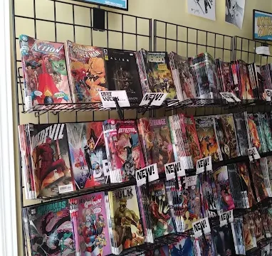Comic book display at Third Coast Comics in Chicago