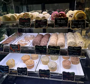 Treat display at Blazed Bakery