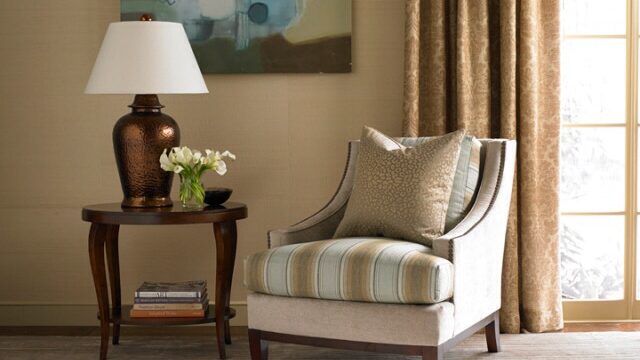 Living room display by Chicago Upholstery and Drapery in Chicago
