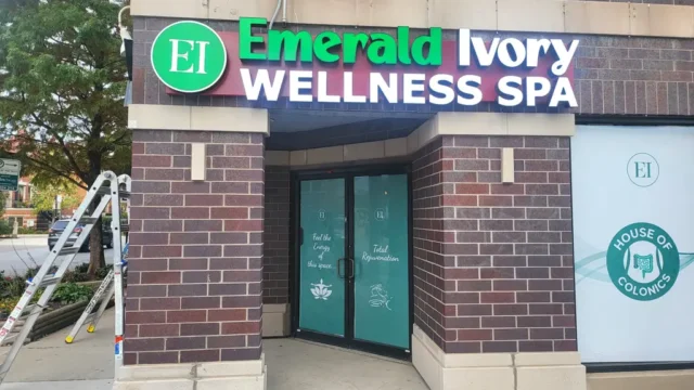 Exterior of Emerald Ivory Wellness Spa in Chicago