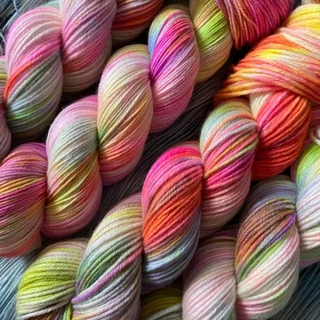 Hand-dyed yarn from Sister Anase